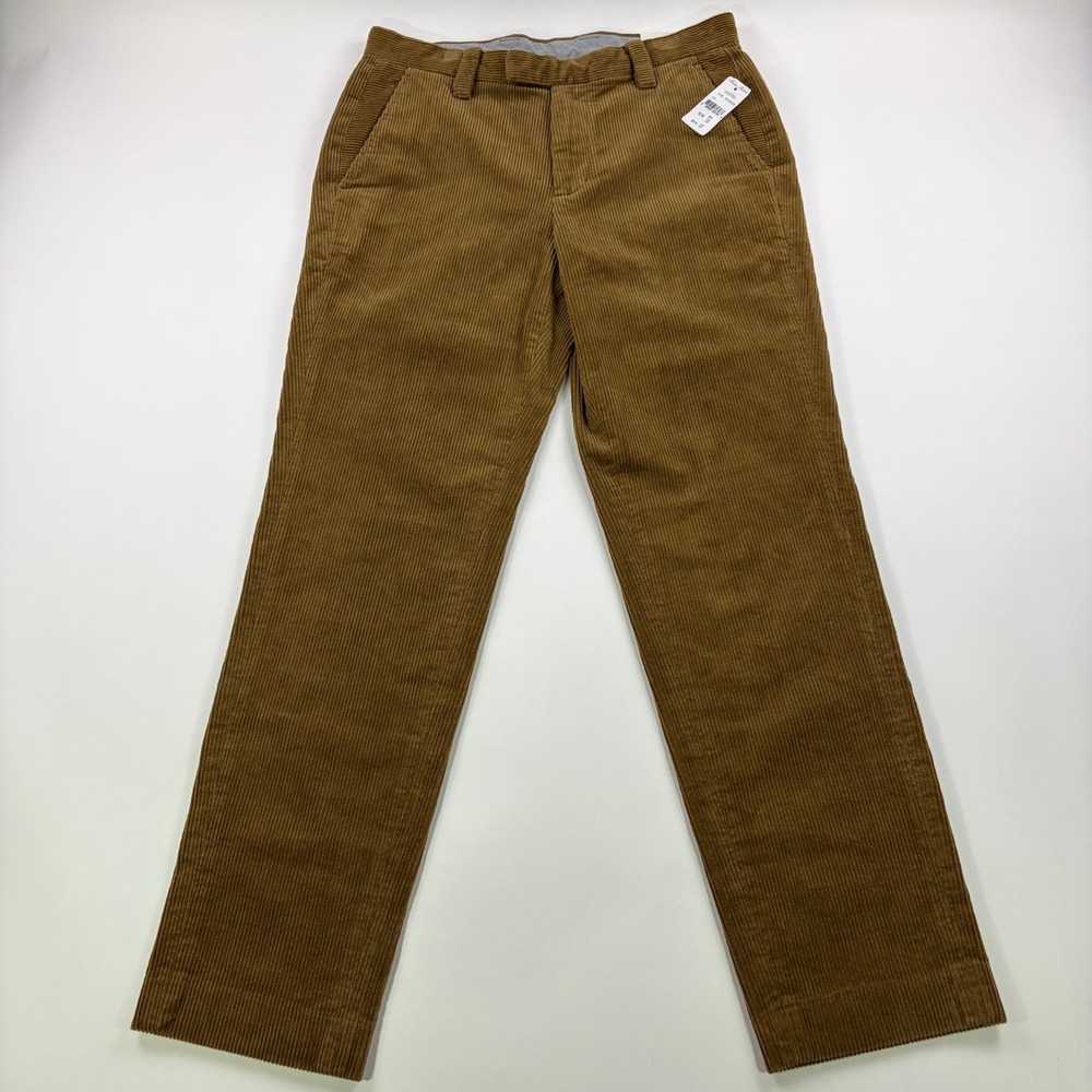 Brooks Brothers Milano Fit Corduroy Pants Mens 32x30 Brown Slim Stretch